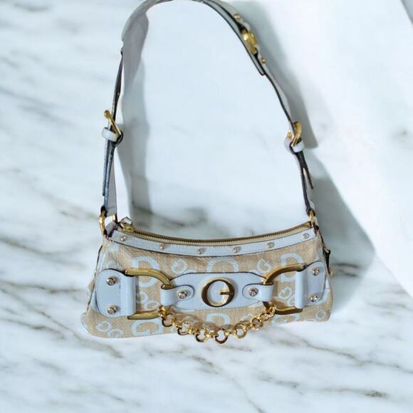 NWT Guess Y2K Vintage Monogram Baguette Shoulder Bag Early 2000’s Summer Season - Picture 9 of 16